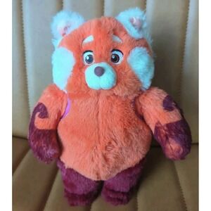 Disney Parks Pixar Turning Red Panda Mei Plush 9" Pink Backpack Go Bag Toy‎